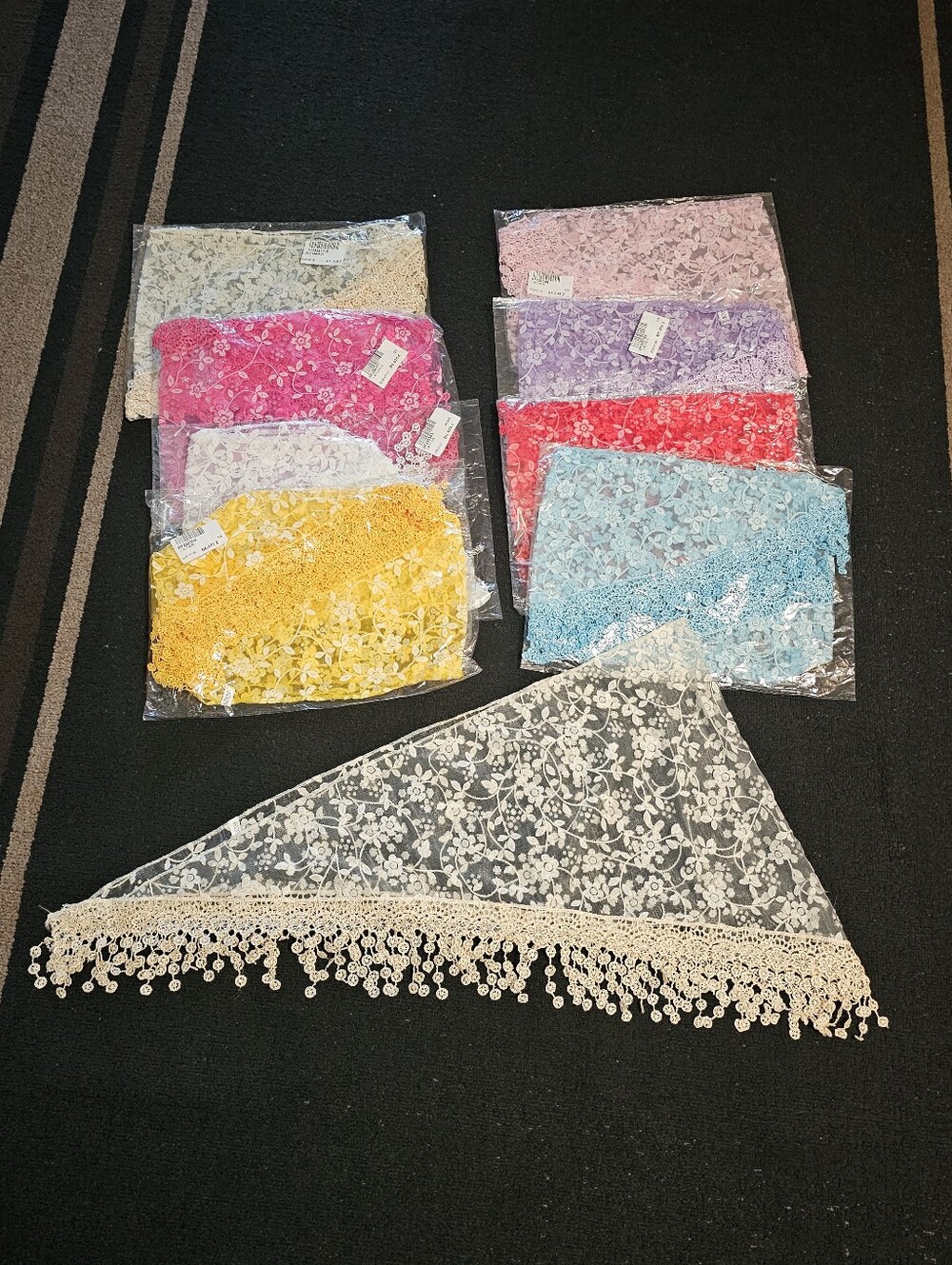 Lace Scarf / Shawl Set in Multiple Colors